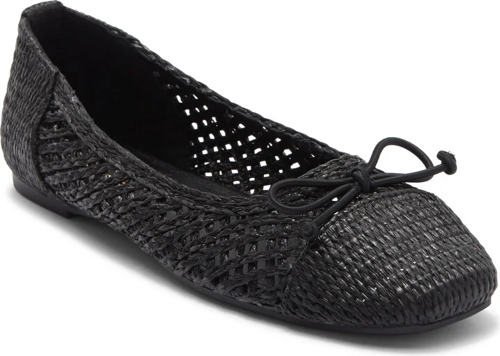 Raffia Cap Toe Flat