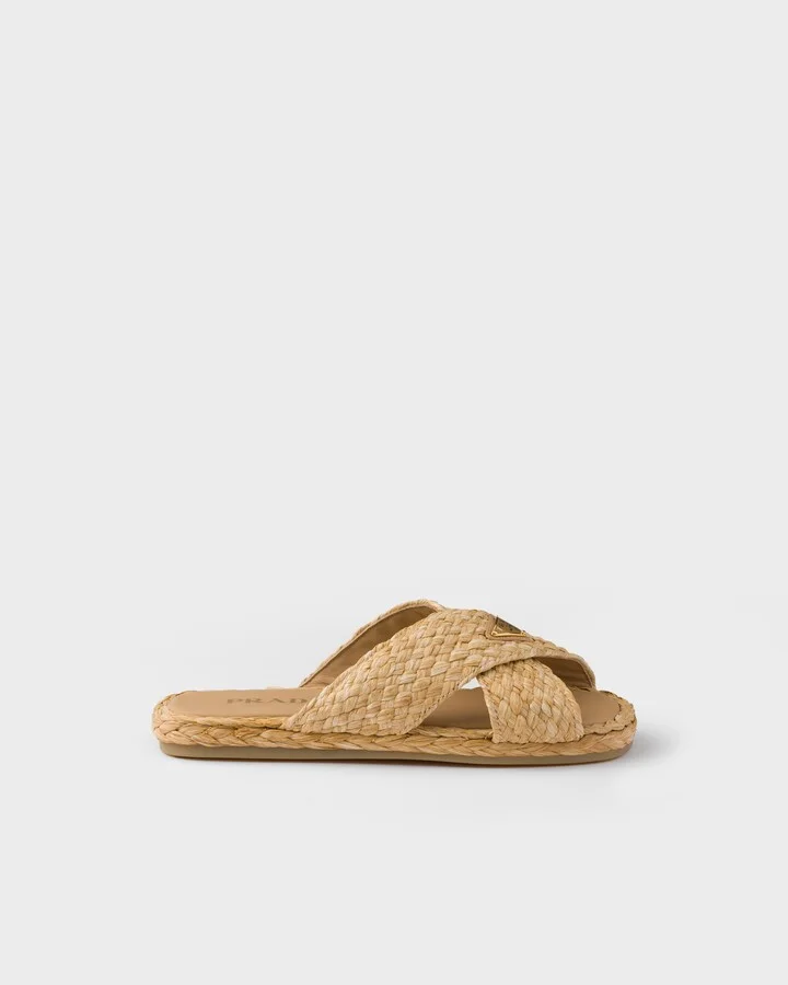 Raffia crisscross slides - Image 2