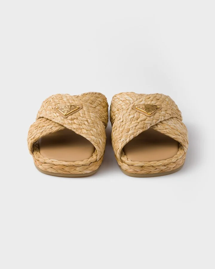 Raffia crisscross slides - Image 5