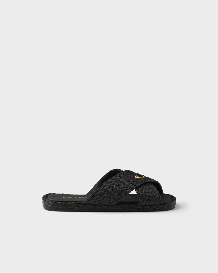 Raffia crisscross slides - Image 2
