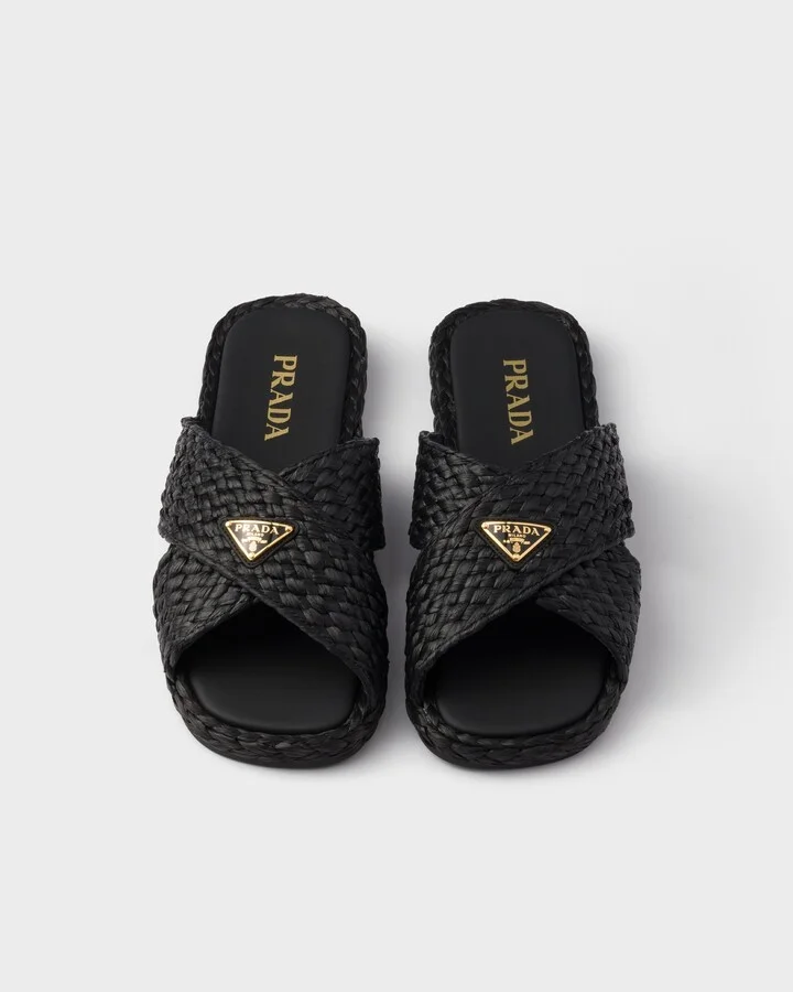 Raffia crisscross slides - Image 3