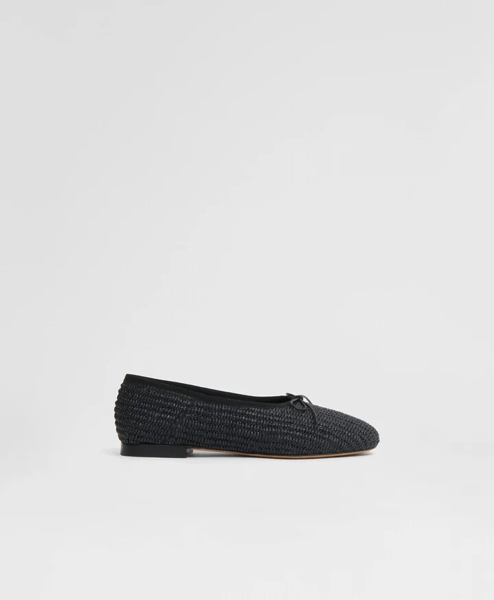 Raffia Dream Ballerina - Black