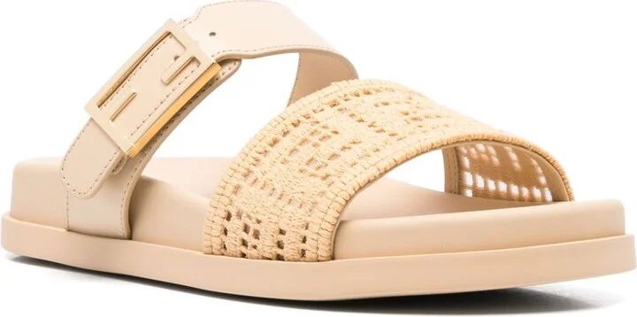 Raffia FF-Embroidered Sandals - Image 2