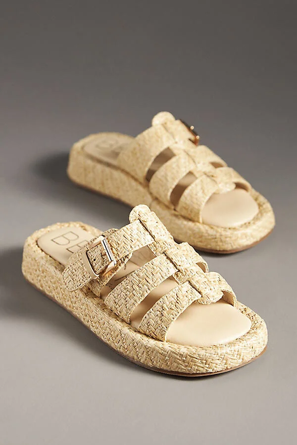 Raffia Fisherman Slide Sandals - Image 2
