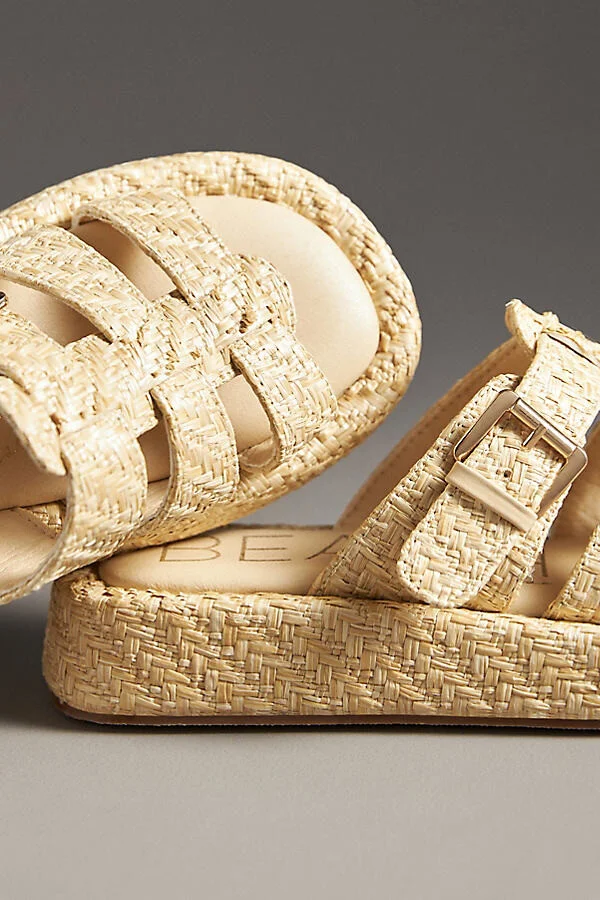 Raffia Fisherman Slide Sandals - Image 3