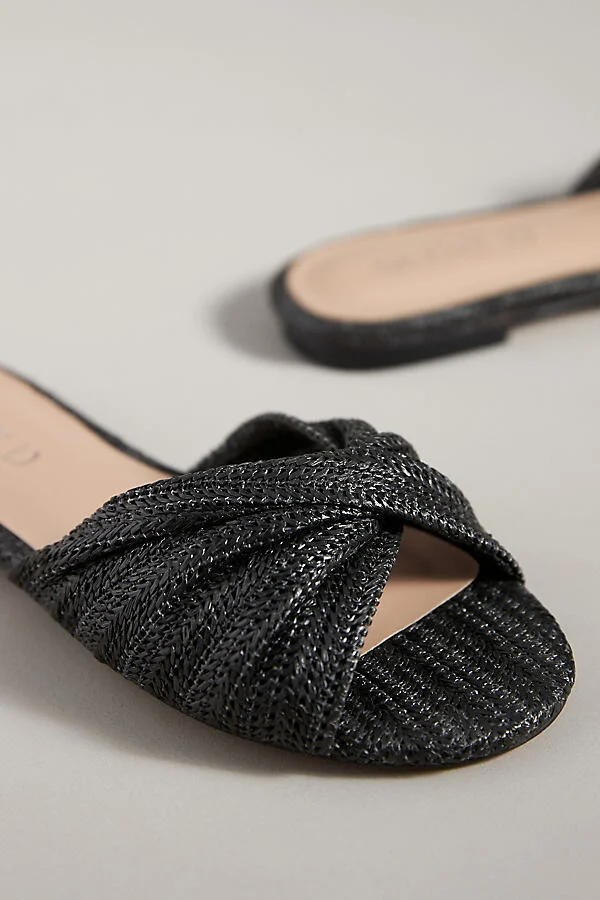 Raffia Flat Sandals - Image 3