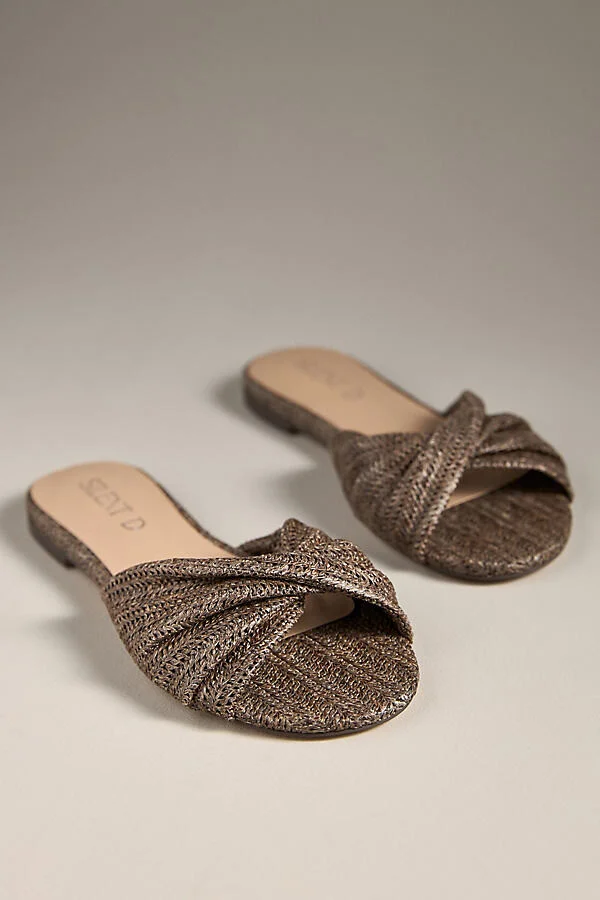 Raffia Flat Sandals - Image 2