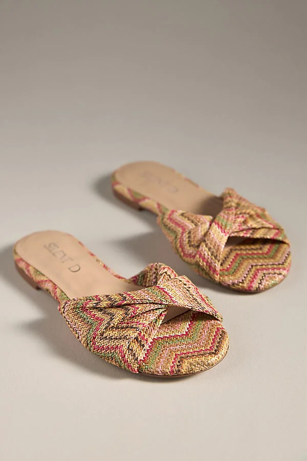 Raffia Flat Sandals - Image 2