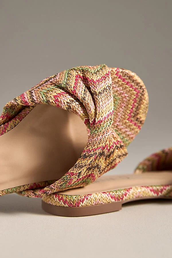 Raffia Flat Sandals - Image 3