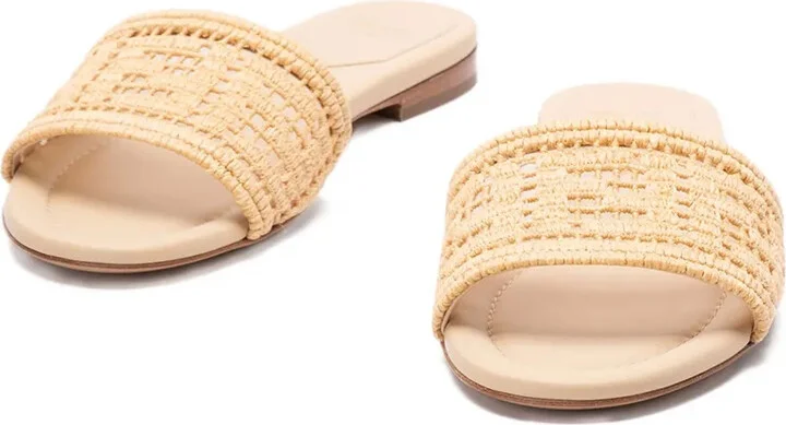 Raffia Flat Slides - Image 2