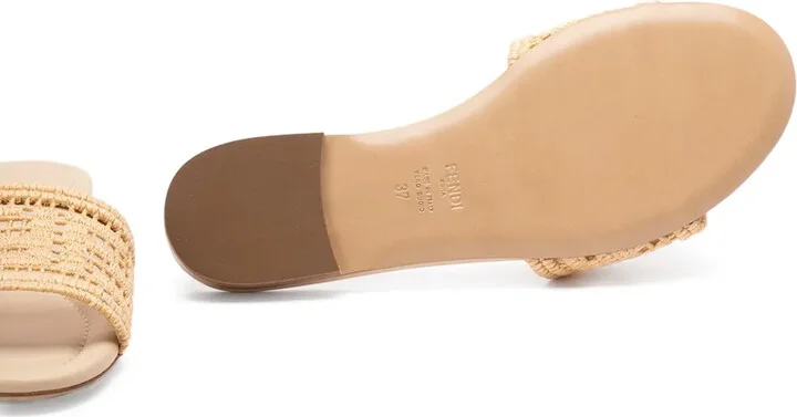 Raffia Flat Slides - Image 4