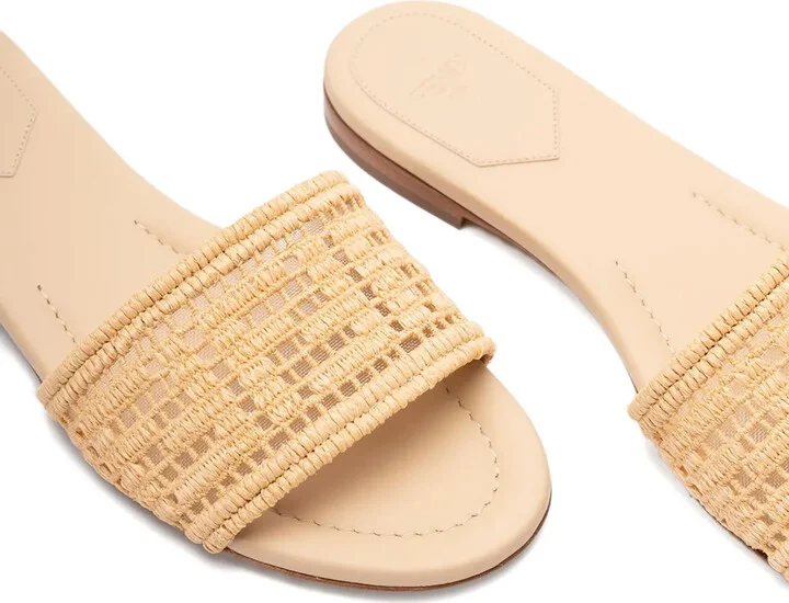 Raffia Flat Slides - Image 5