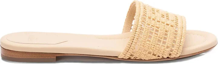 Raffia Flat Slides