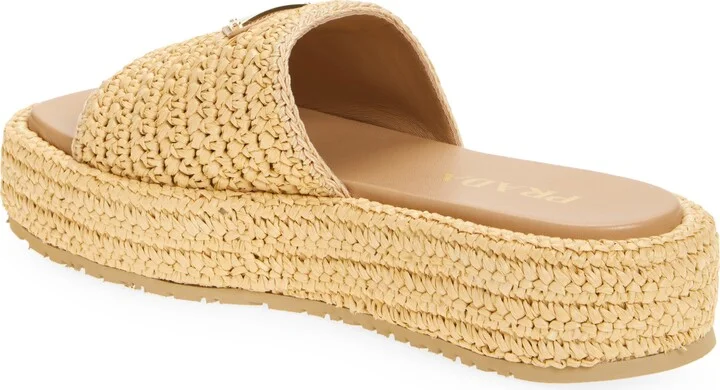 Raffia Flatform Slide Sandal - Image 2