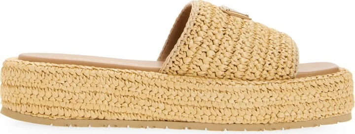 Raffia Flatform Slide Sandal - Image 3