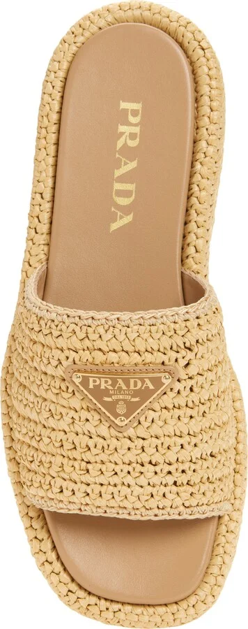 Raffia Flatform Slide Sandal - Image 5