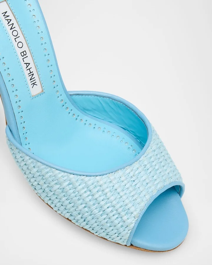 Raffia Jadara Slide Sandals - Image 11