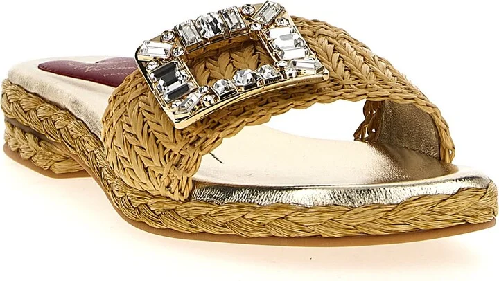 Raffia Jewel Sandals - Image 2
