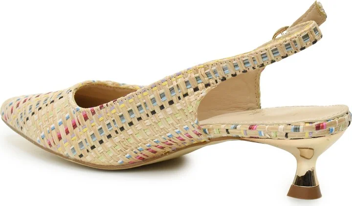 Raffia Kitten Heel Slingback Pump - Image 2