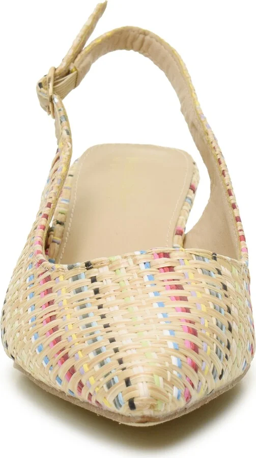 Raffia Kitten Heel Slingback Pump - Image 3