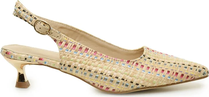 Raffia Kitten Heel Slingback Pump - Image 5