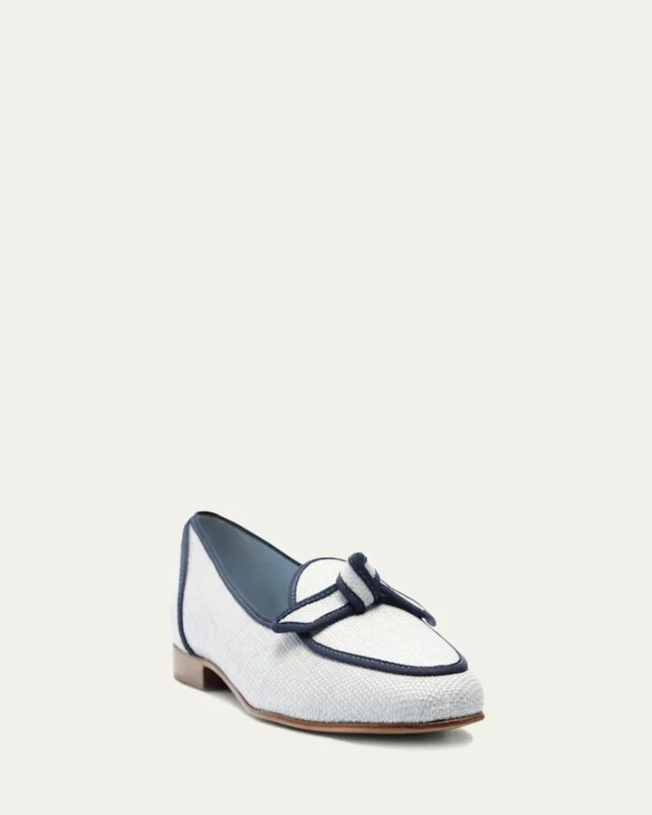 Raffia Knot Slip-on Loafers - Image 4