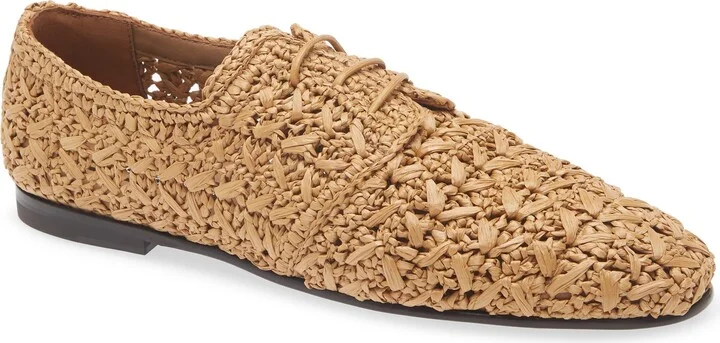 Raffia Lace-Up Loafer