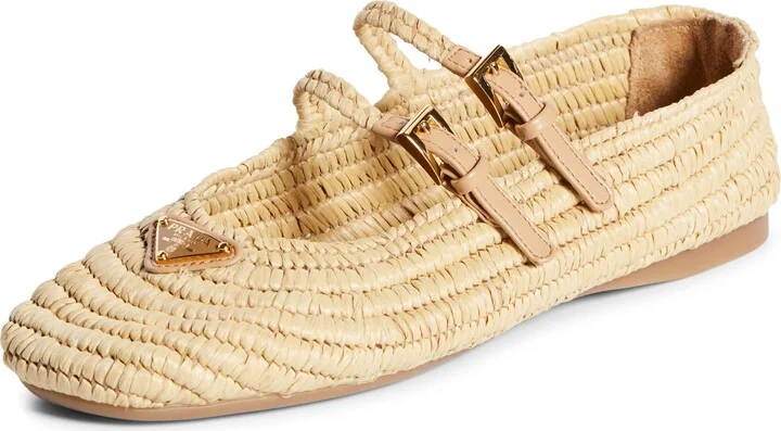 Raffia Mary Jane Flat