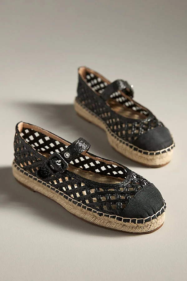 Raffia Mary Jane Flats