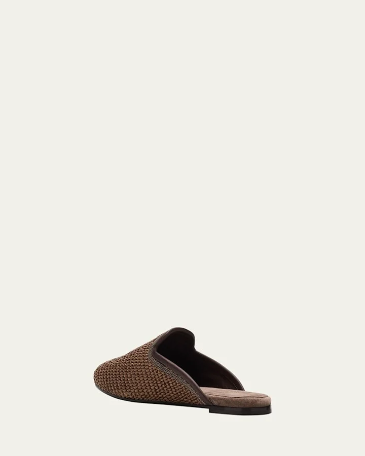 Raffia Monili Loafer Mules - Image 2
