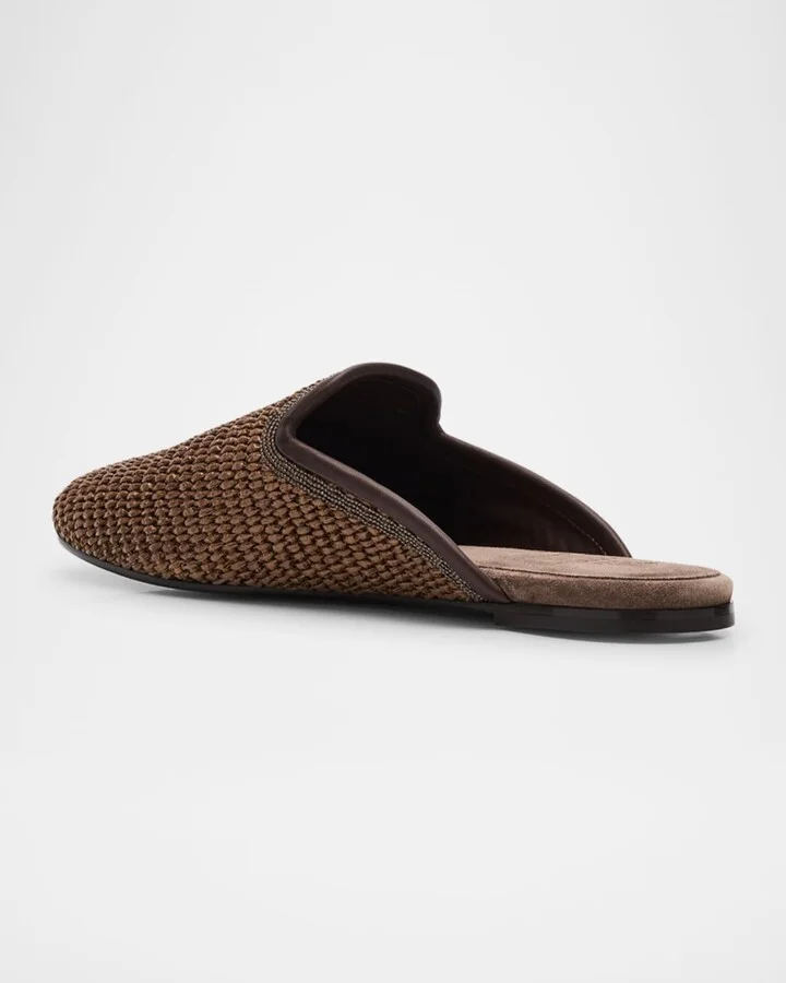 Raffia Monili Loafer Mules - Image 5