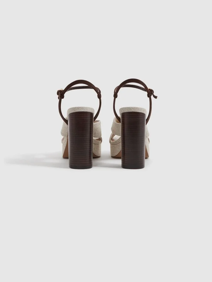 Raffia Platform Heels - Image 4