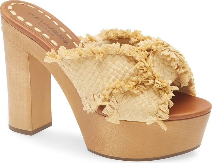 Raffia Platform Sandal