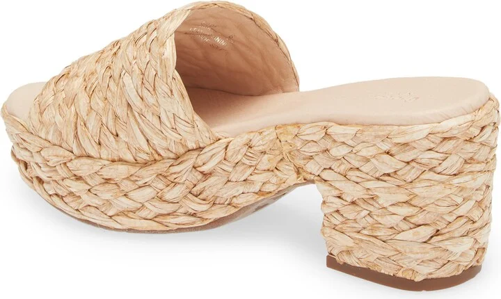 Raffia Platform Slide Sandal - Image 2