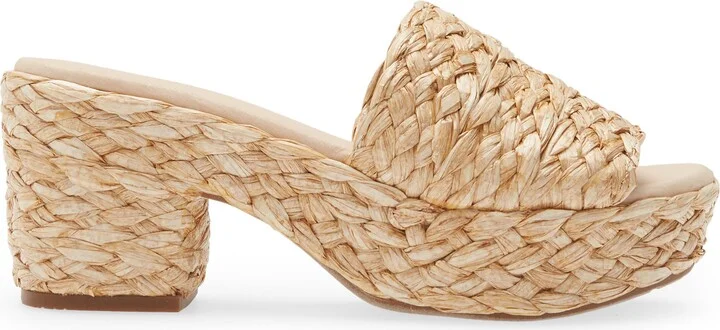 Raffia Platform Slide Sandal - Image 3