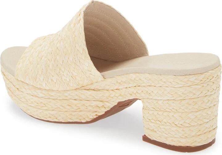 Raffia Platform Slide Sandal - Image 8