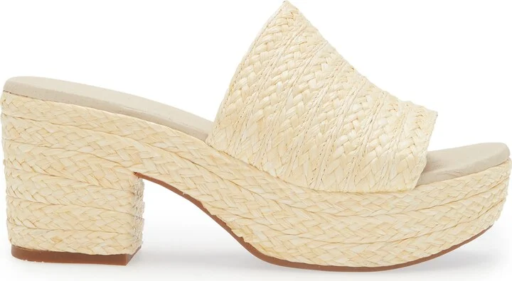 Raffia Platform Slide Sandal - Image 9