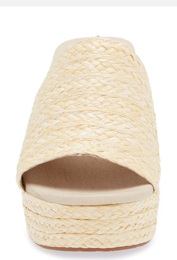 Raffia Platform Slide Sandal - Image 10