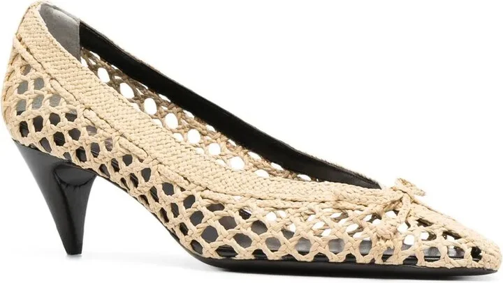 Raffia Pointed Pumps - Image 2
