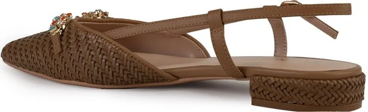Raffia Sandal With Jeweled Clamp - Image 2