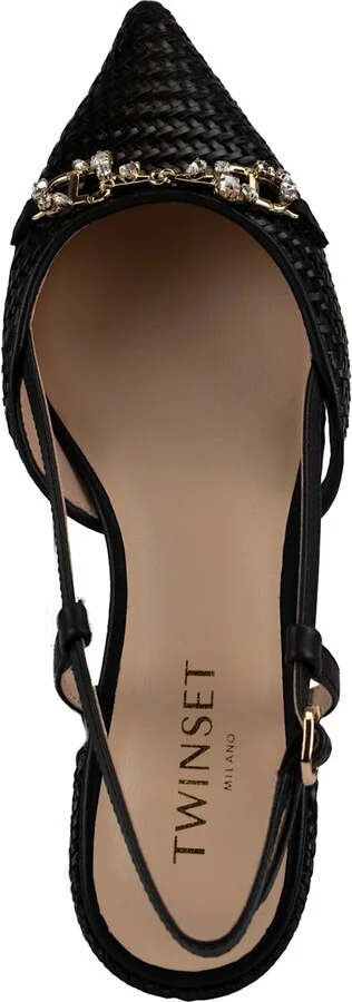 Raffia Sandal With Jeweled Clamp - Image 3