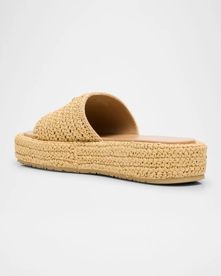 Raffia Single-Band Platform Slides - Image 6