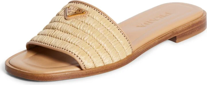 Raffia Slide Sandal