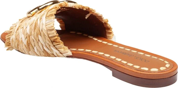 Raffia Slipper With Logo - Image 4