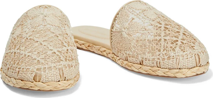 Raffia-trimmed crochet espadrilles - Image 2
