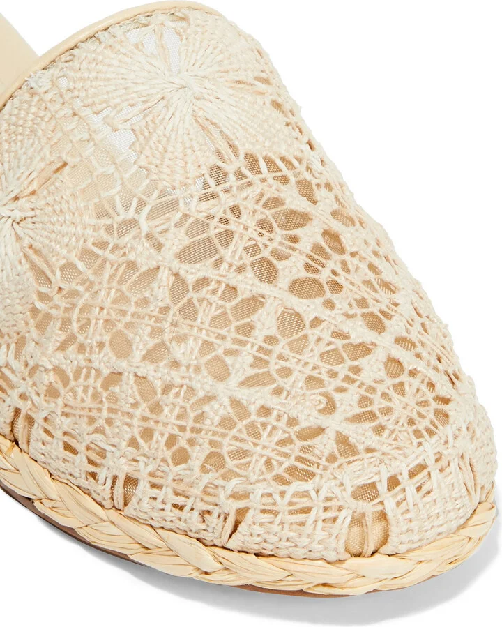 Raffia-trimmed crochet espadrilles - Image 4