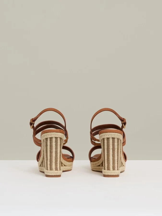 Raffia Wedge Heeled Sandals - Image 5