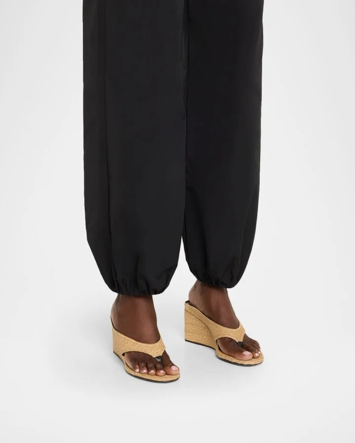 Raffia Wedge Thong Sandals - Image 6