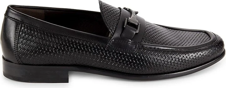 Raffia-Woven Riding Bit Loafers