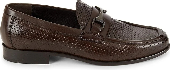 Raffia-Woven Riding Bit Loafers